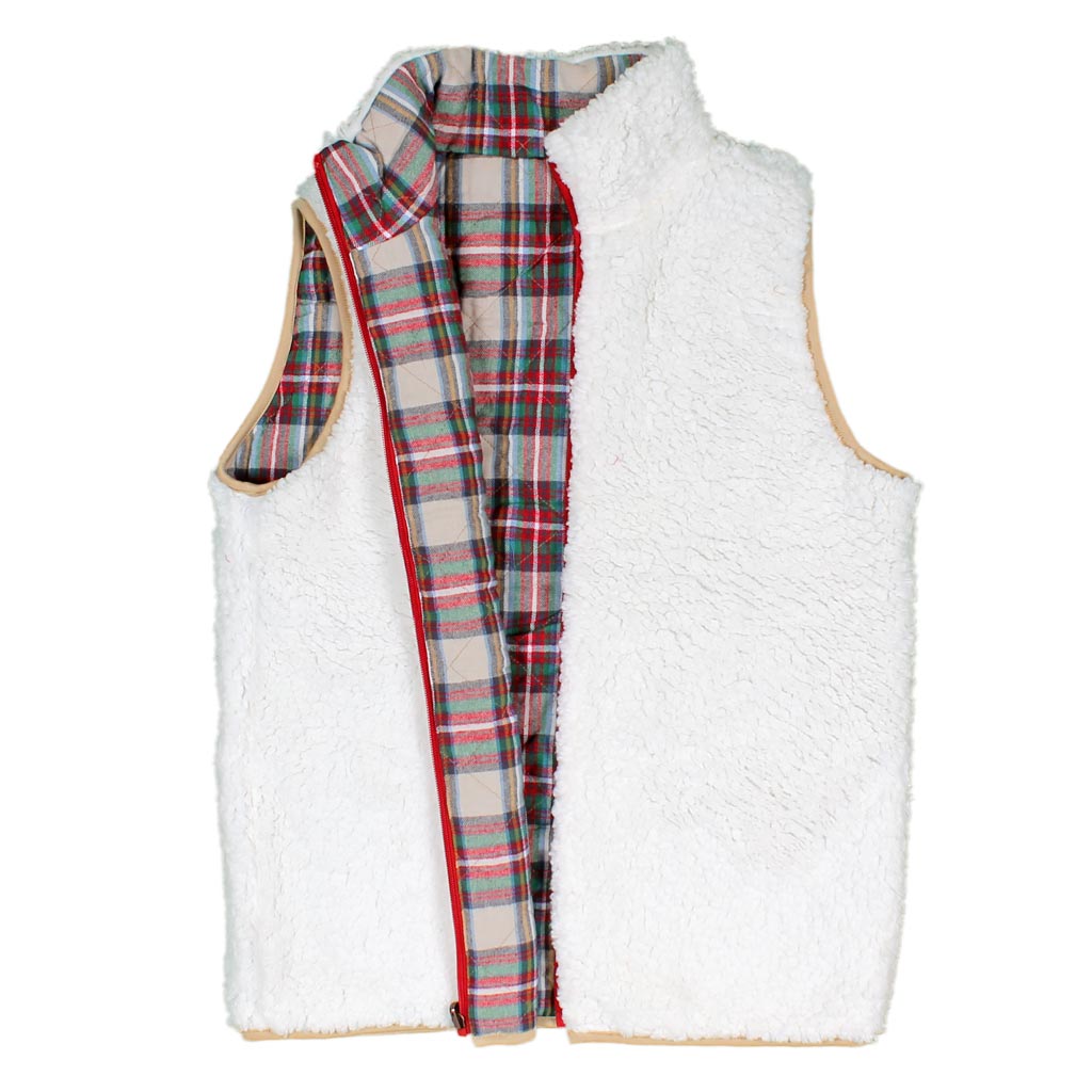 Lillesand Reversible Sherpa Vest - Nordic Fleece - The Sherpa Pullover Outlet