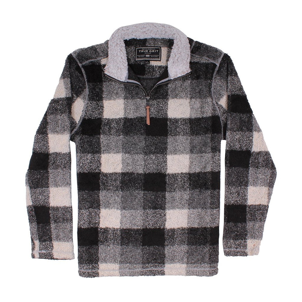 True Grit Melange Buffalo Plaid 1 4 Zip Pullover