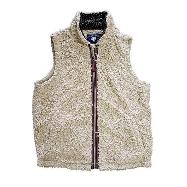 Full Zip Fleece Sherpa Vest - Live Oak - The Sherpa Pullover Outlet